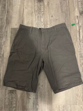 Dockers Men's Charcoal Flat-Front Shorts